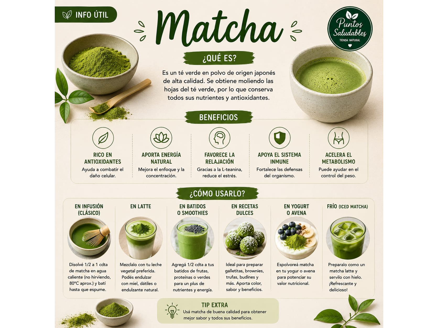 Para que sirve el té Matcha