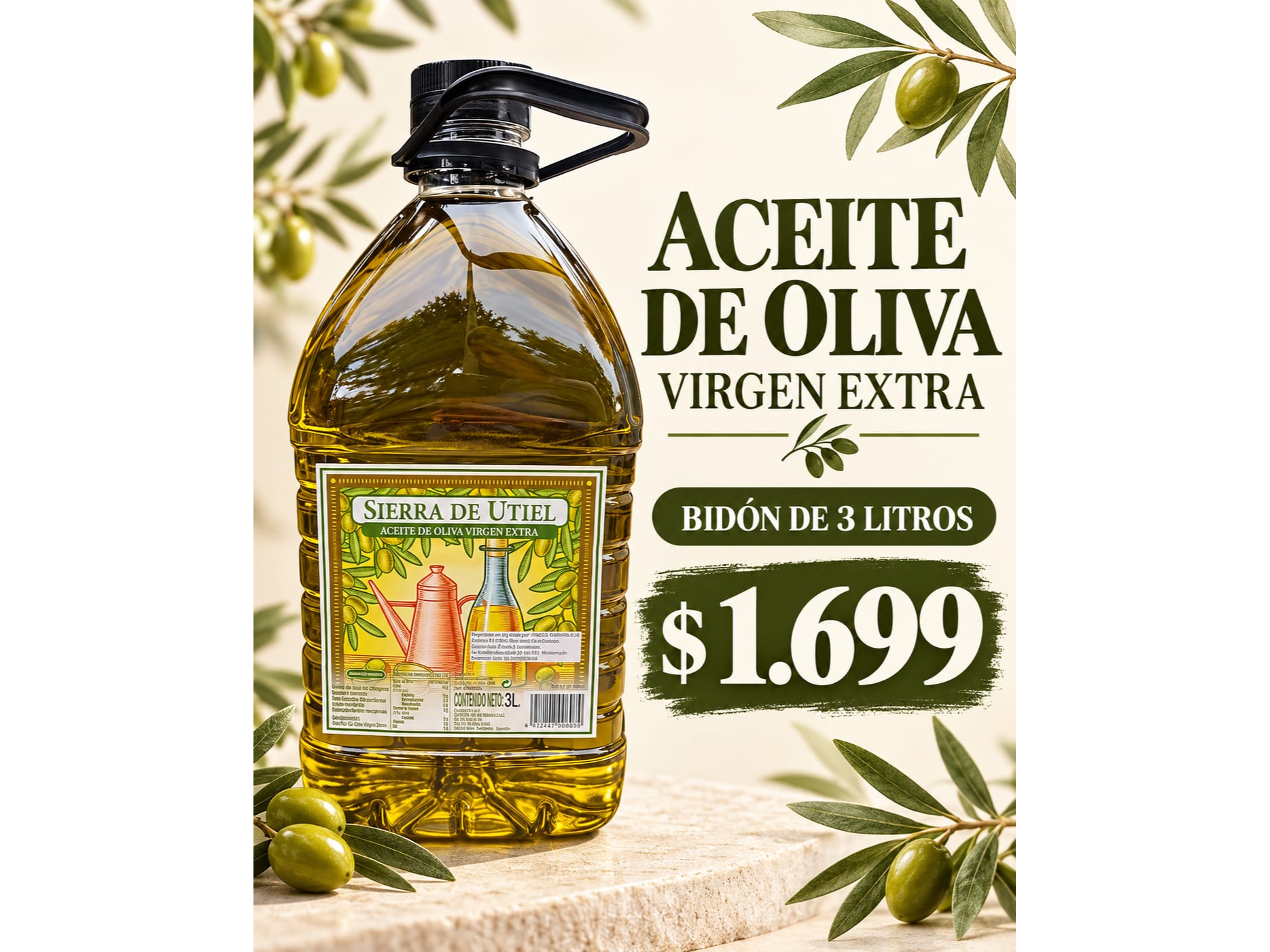 Aceite de Oliva Virgen Extra Sierra de Utiel 3lt