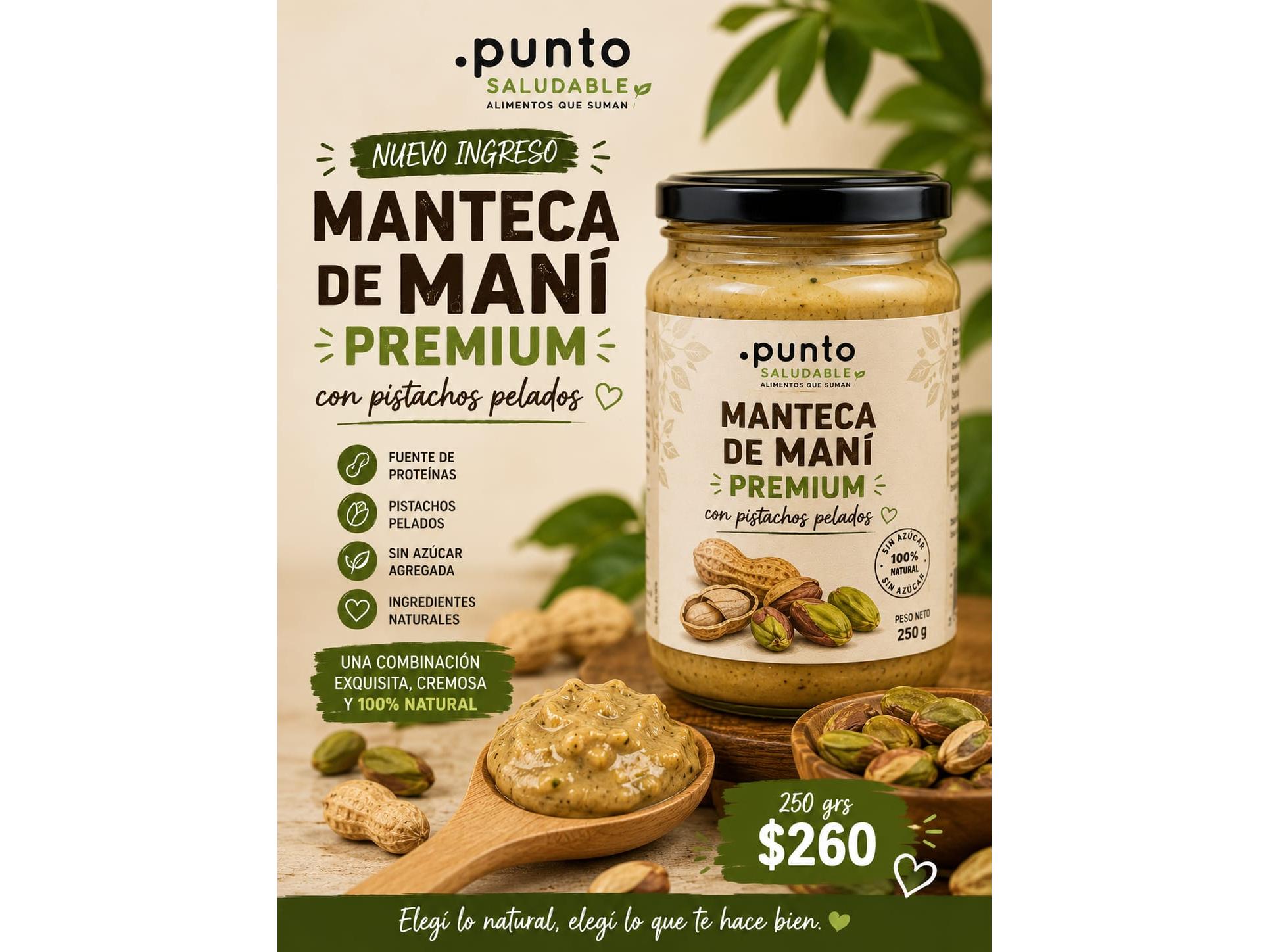Manteca de Mani premium 250gr