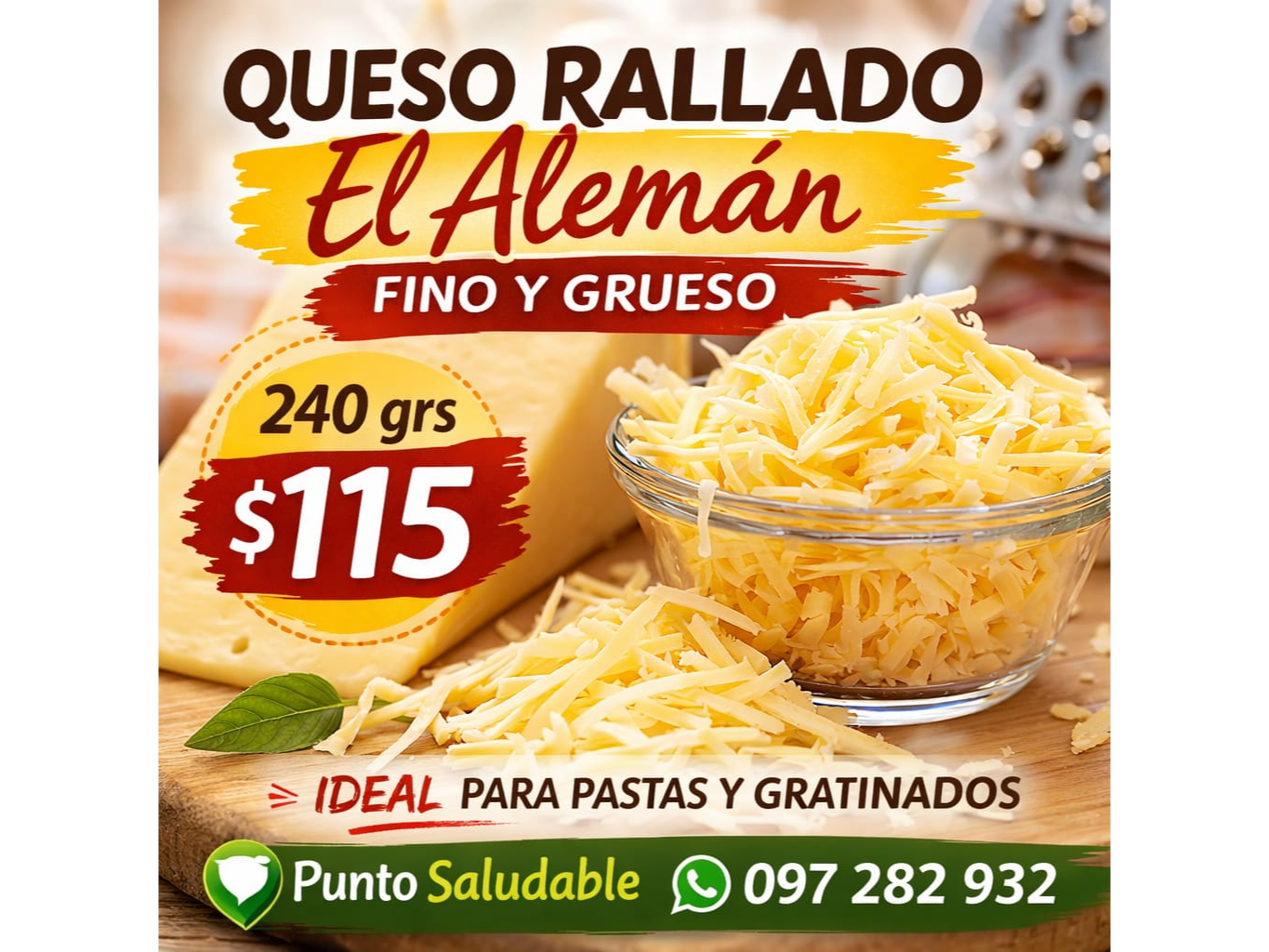 Queso Rallado El Alemán 240gr