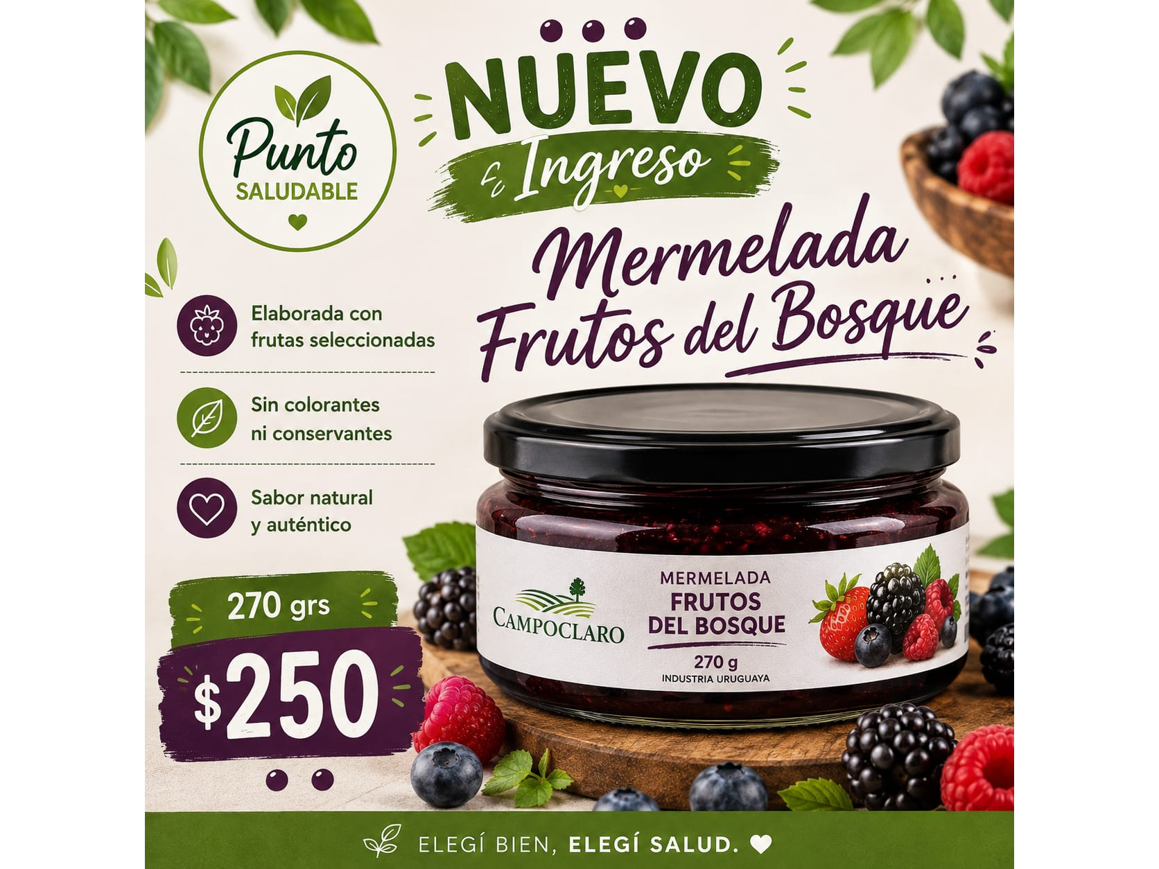 Mermelada de Frutos rojos 270gr
