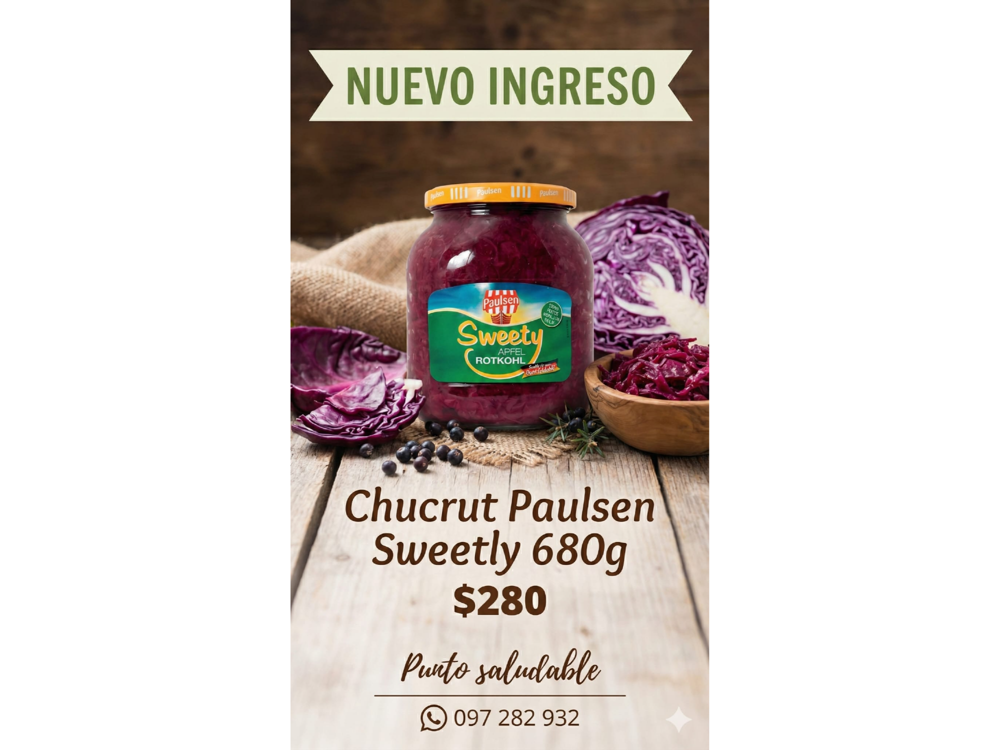 Chucrut Paulsen Dulce 680gr