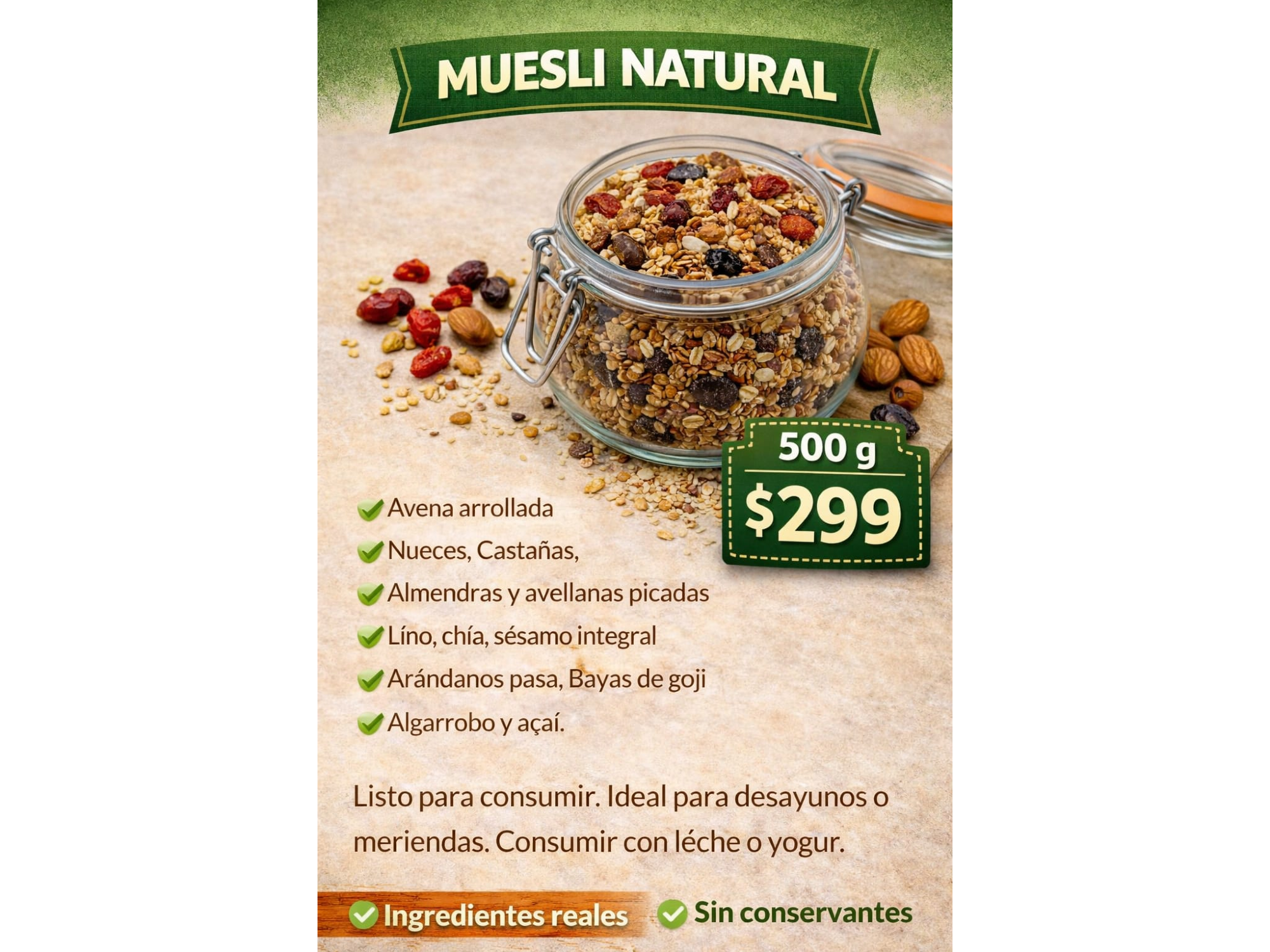 Muesli Natural 500gr