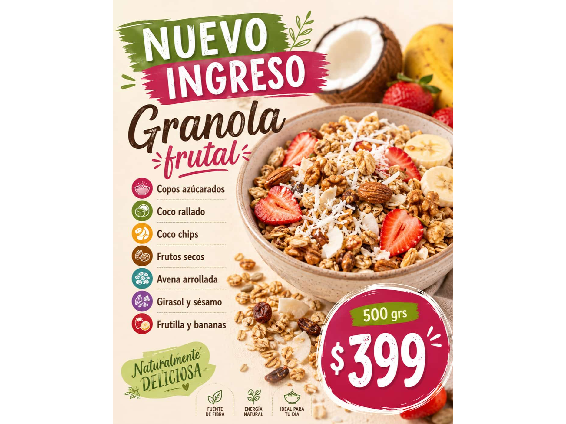 Granola Frutal 500gr