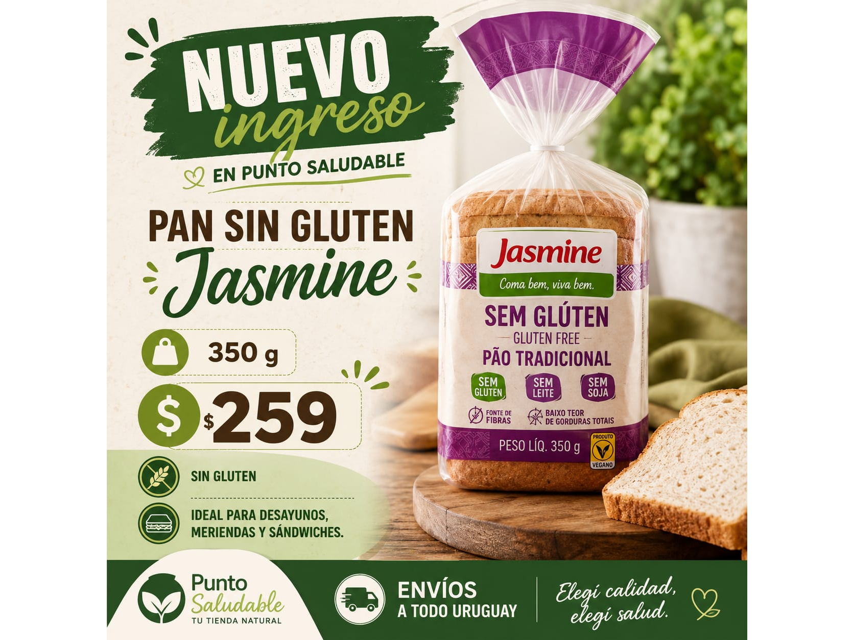 Pan sin gluten 350gr