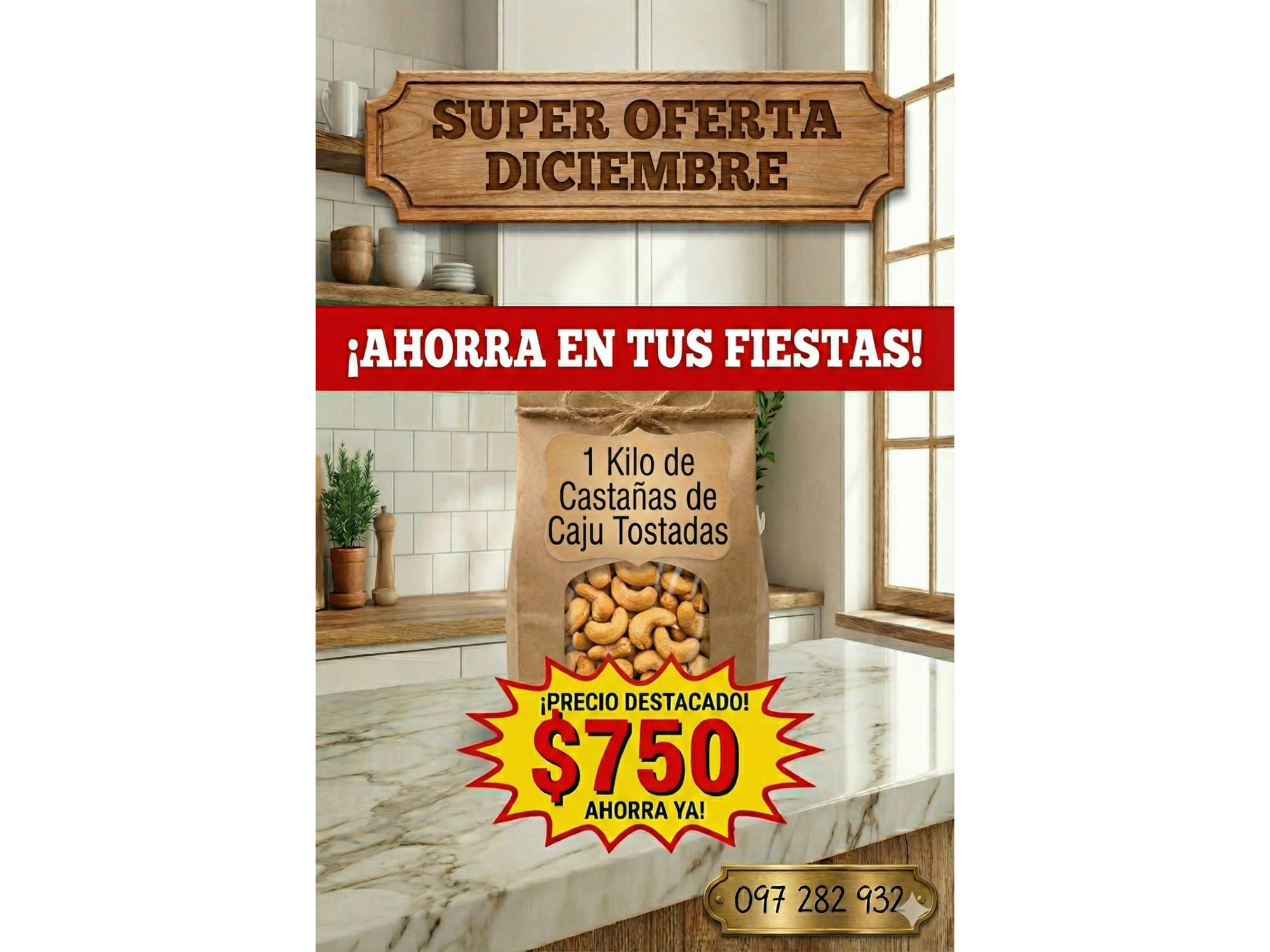 Castañas de Caju Tostadas 1kg