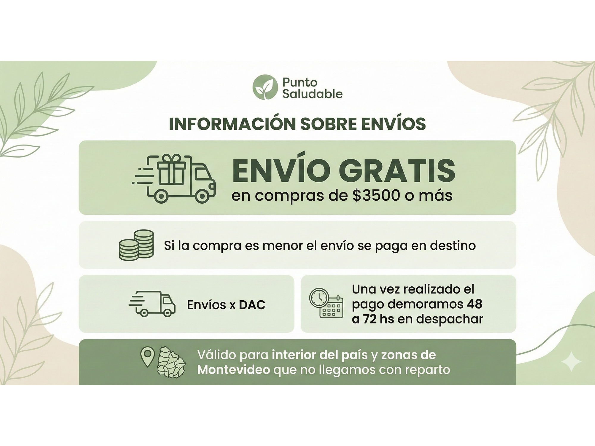 Envíos al interior del pais