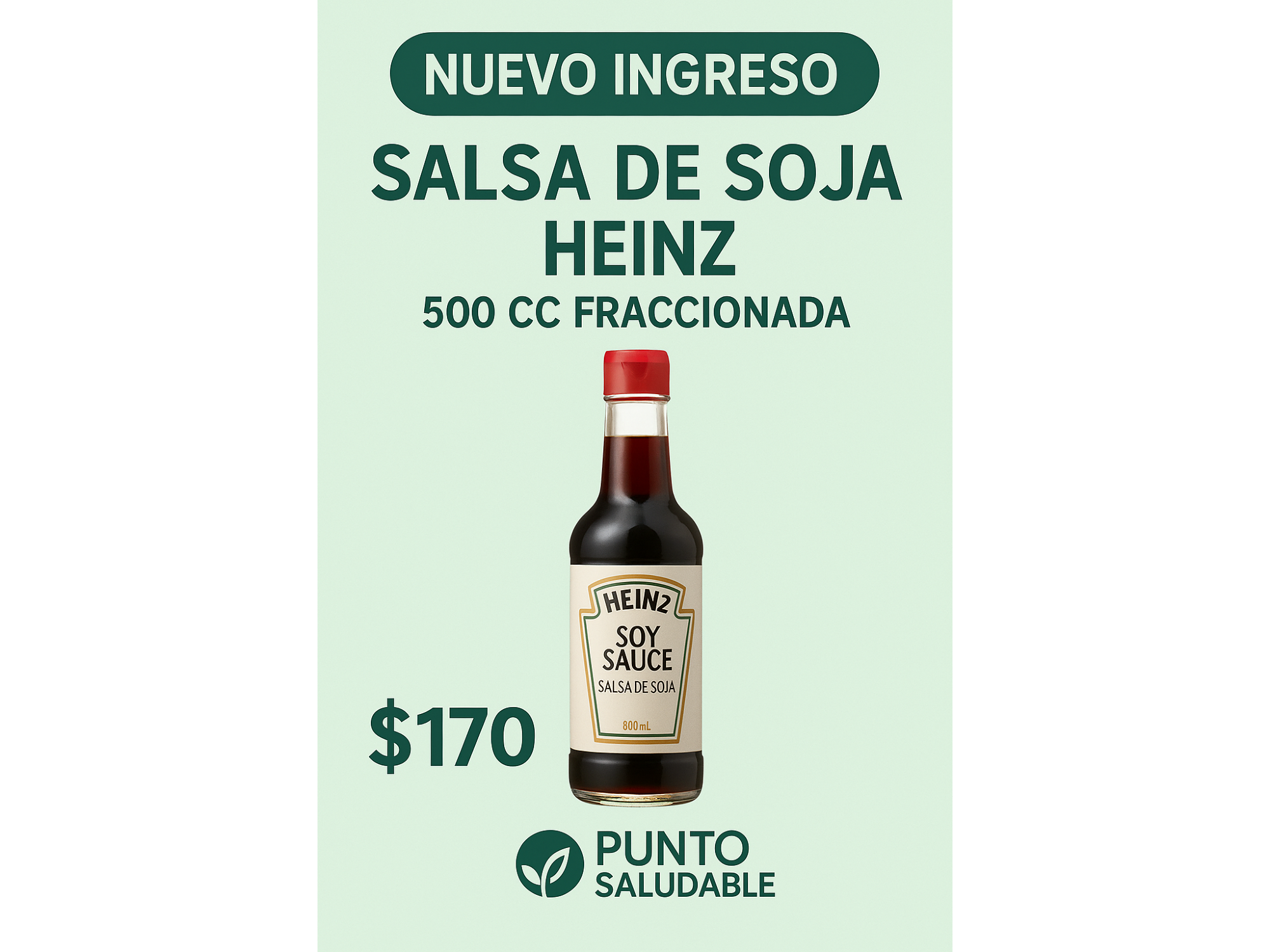 Salsa soja heinz 500 cc fraccionada