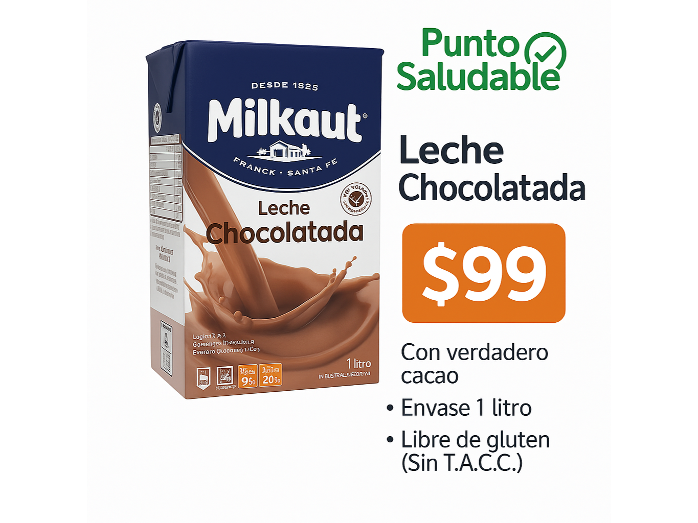Leche chocolatada de litro