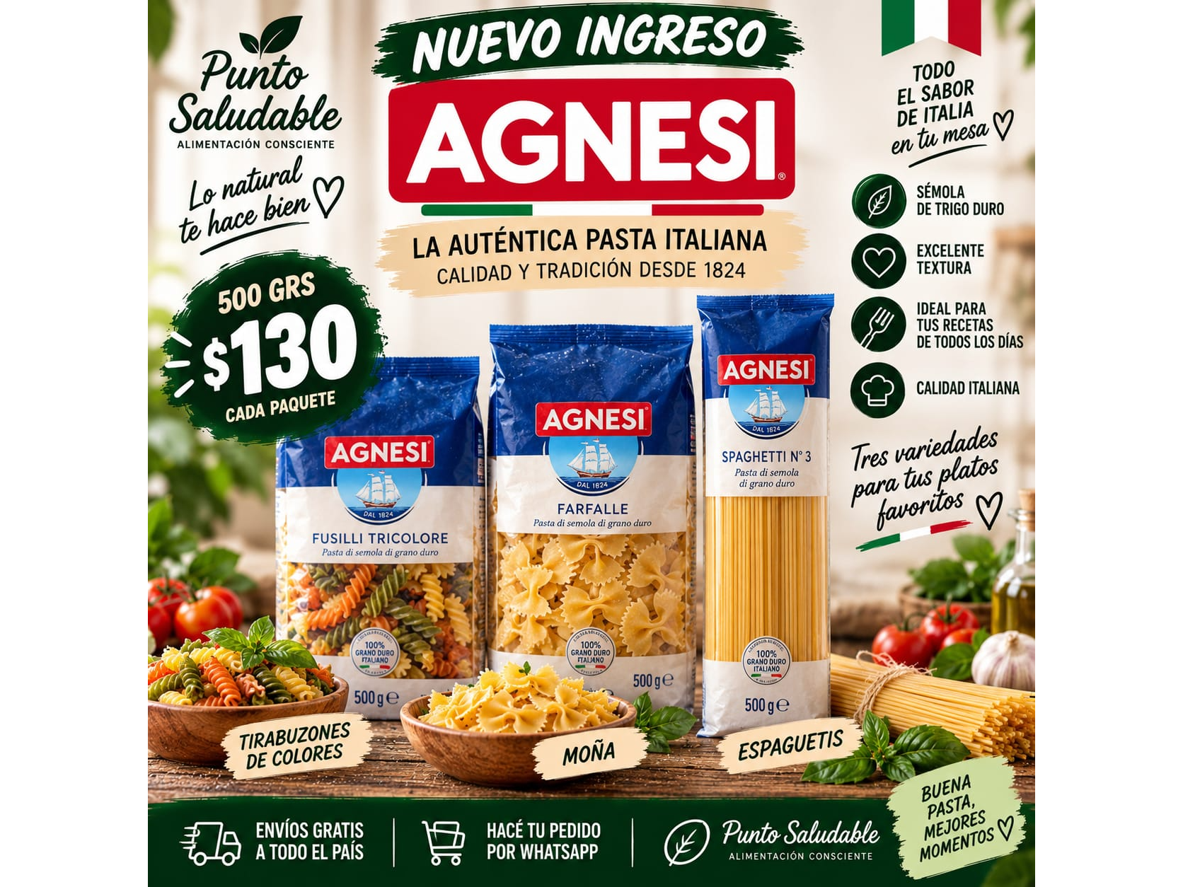 Pastas Agnesi 500g