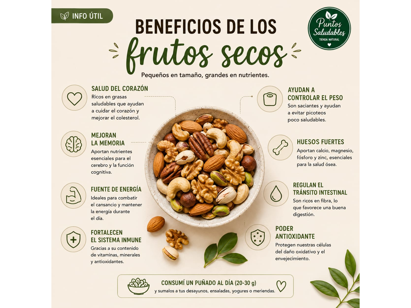 Beneficios de frutos secos
