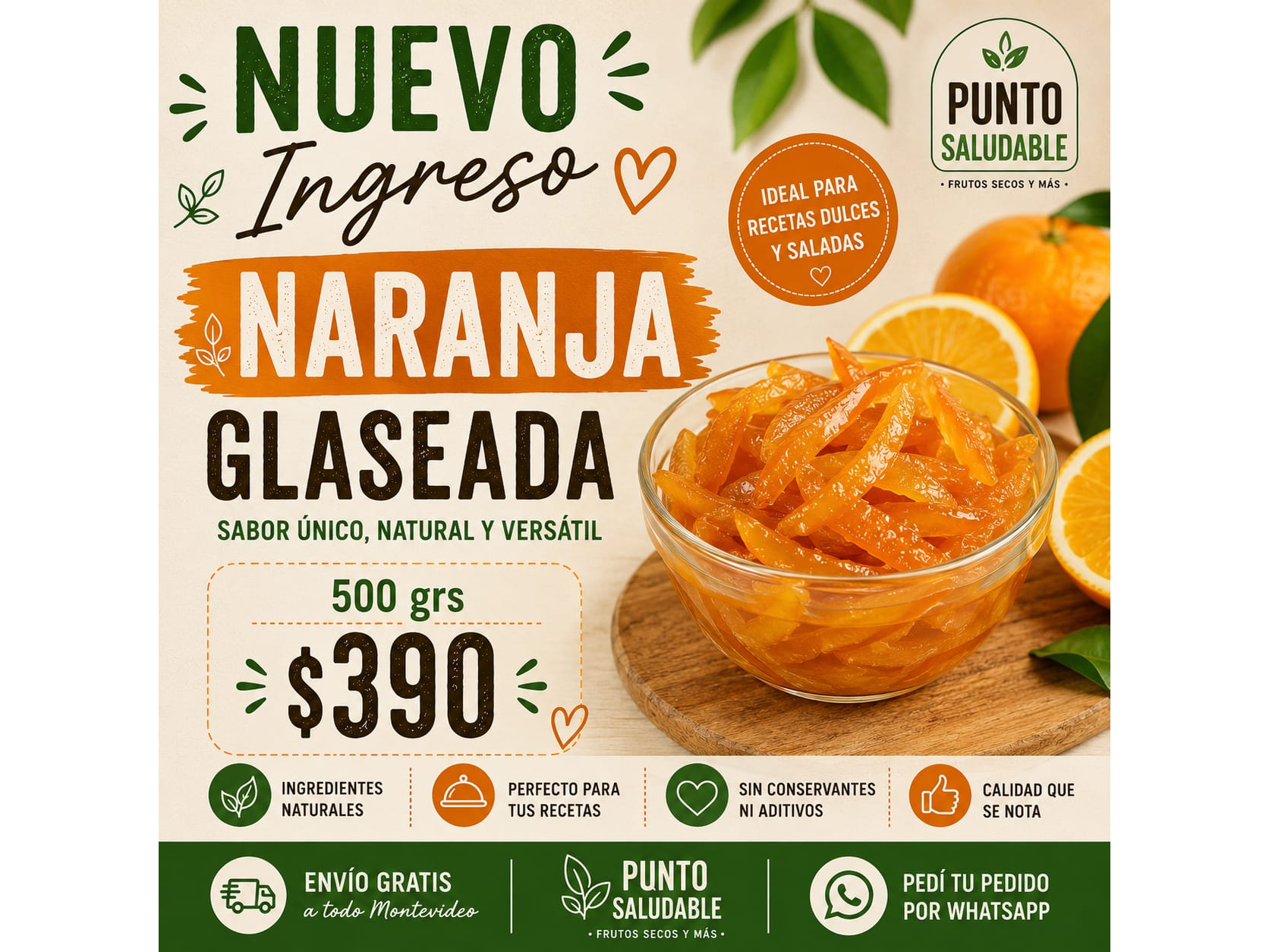 Naranja Glaseada 500gr