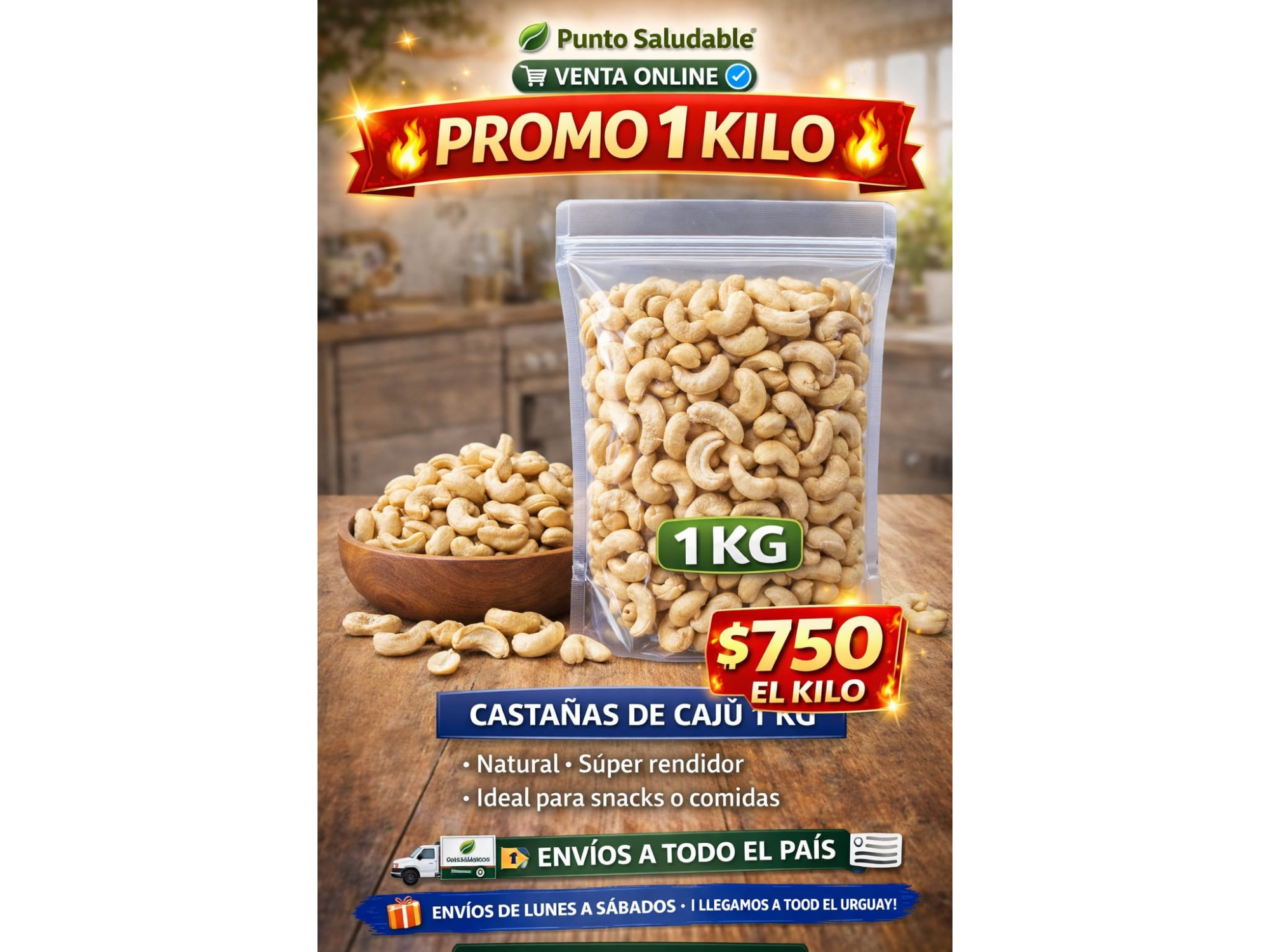 1kg de Castañas de cajú
