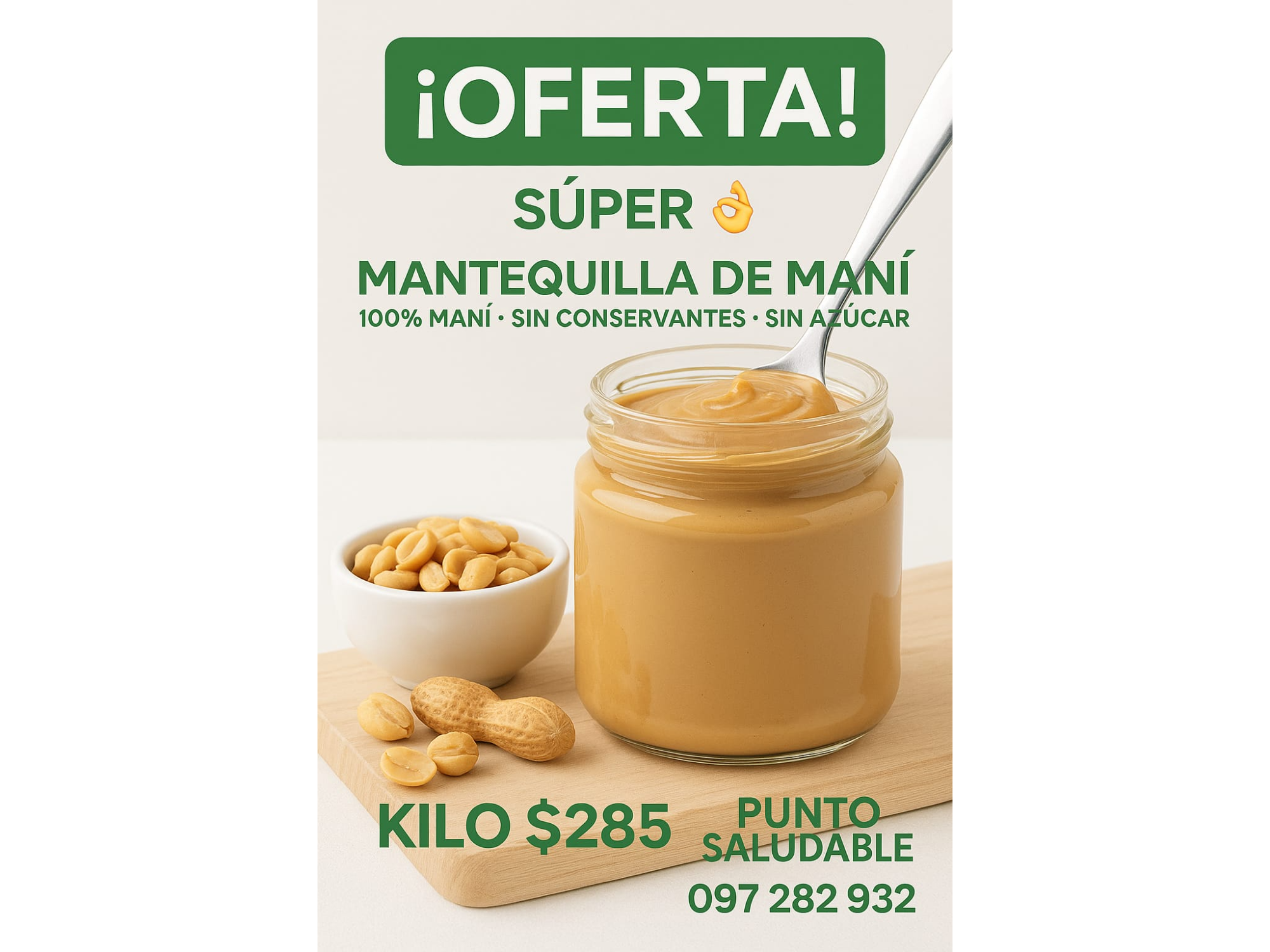 Super Mantequilla de Mani 1kg FRACCIONADA