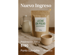 LECHE EN POLVO descremada 500 GRS