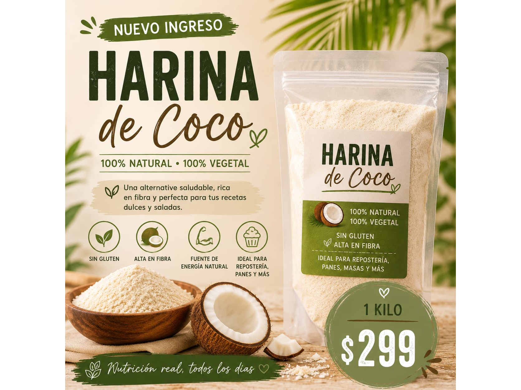 Harina de coco 1kg