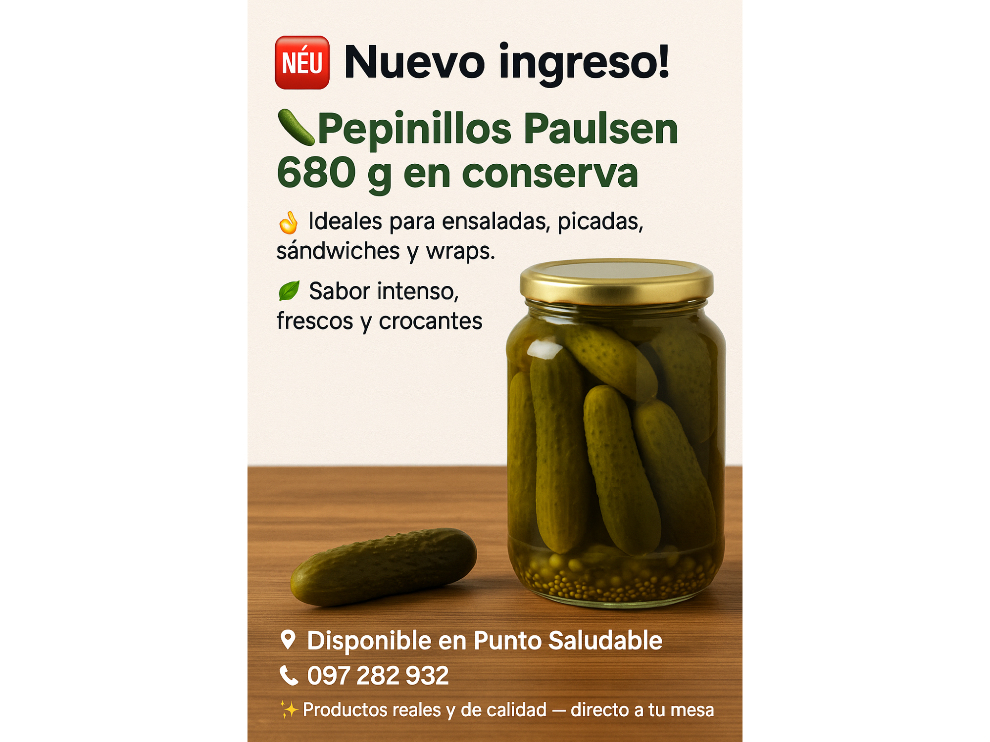 Pepinillos paulsen 680 grs