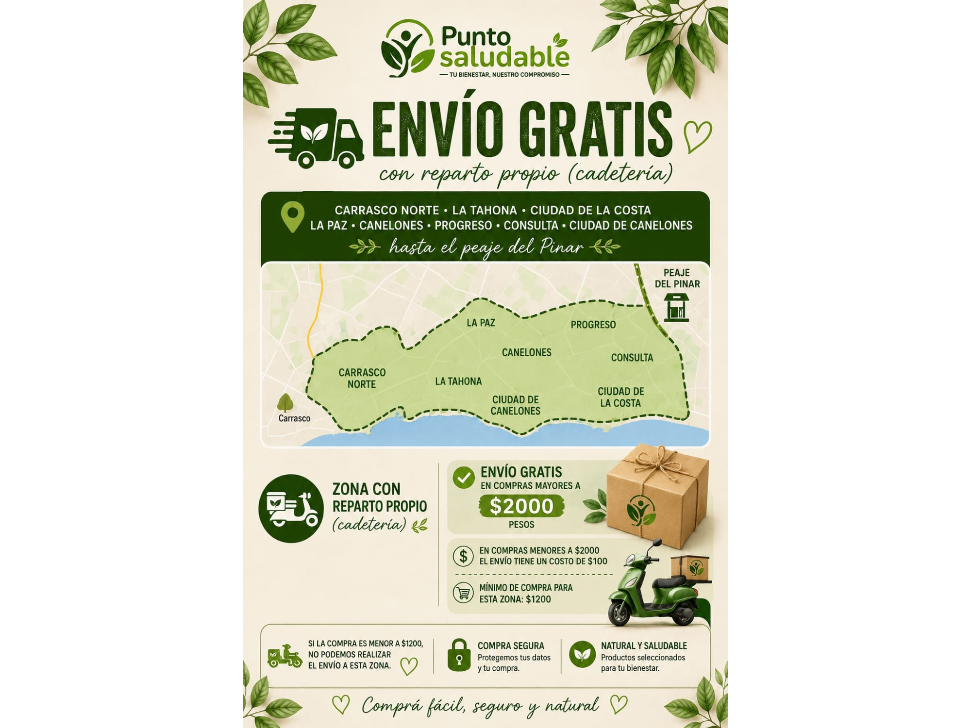 Envios a Canelones por cadeteria