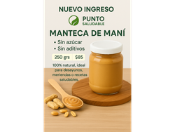 Manteca maní 250 grs FRACCIONADA