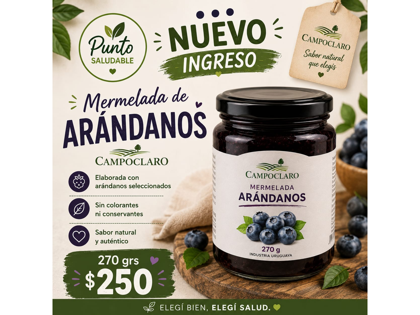 Mermelada de Arandanos 270gr