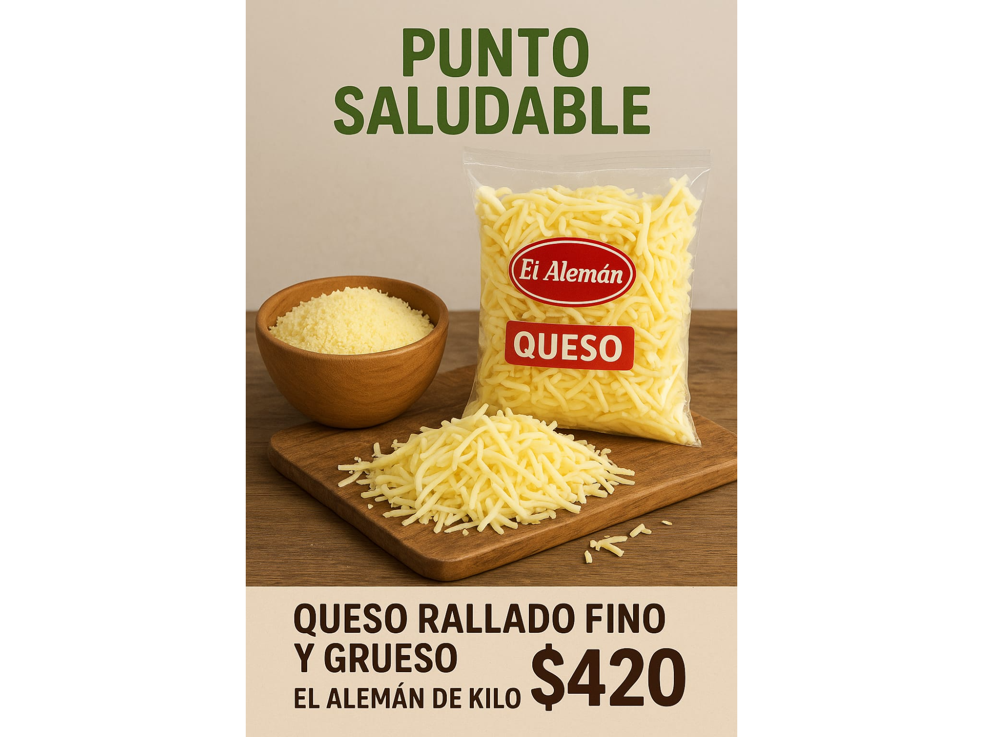 Queso Rallado El Aleman 1kg