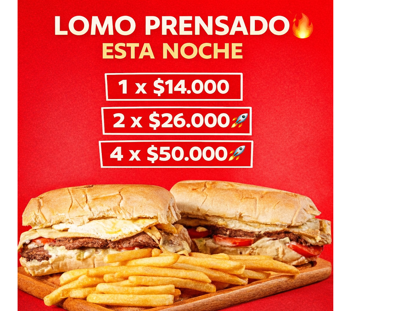 🔥 LOMO PRENSADO – SOLO HOY 🔥