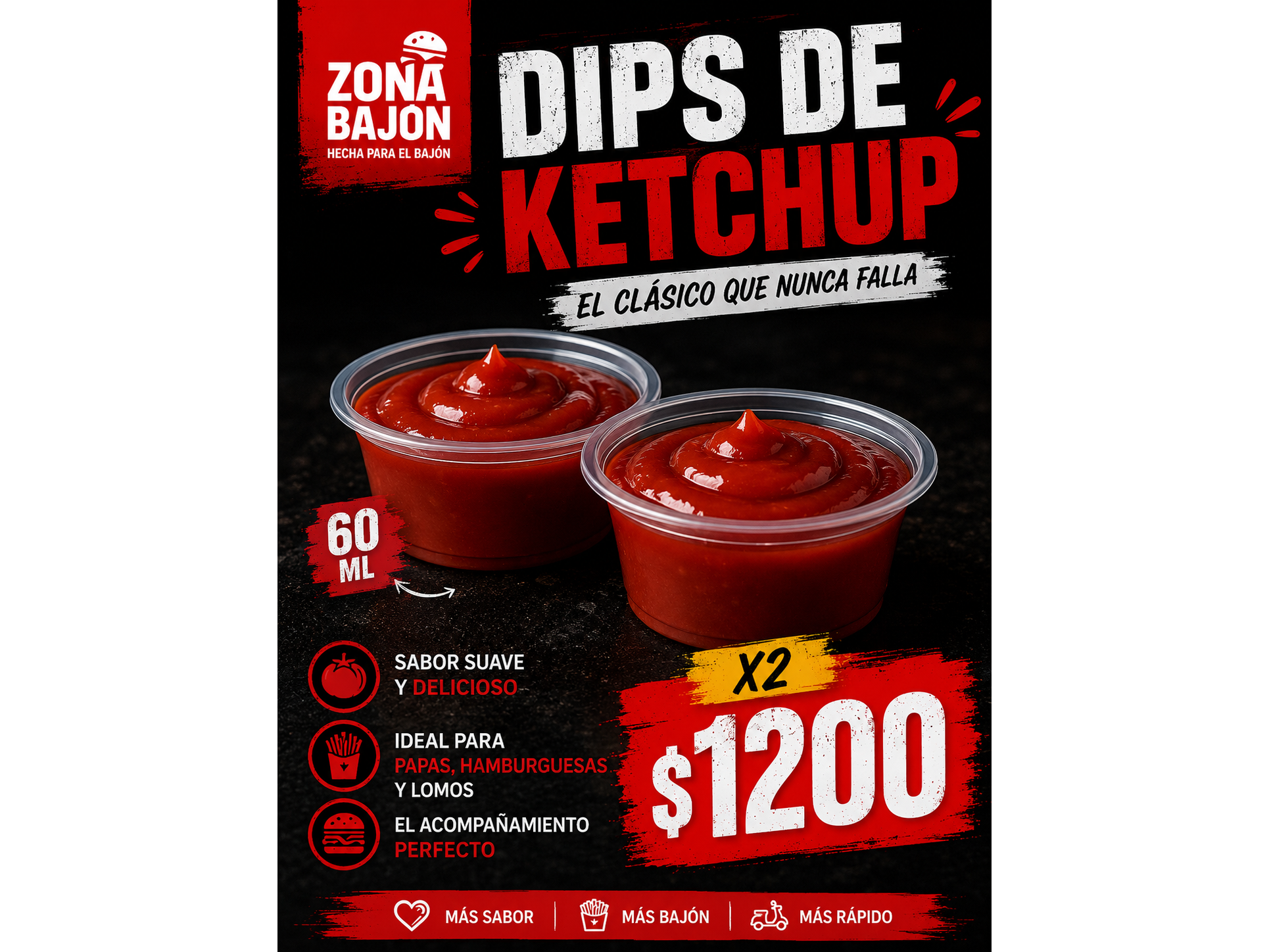 2 Dips de Ketchup de 60 ml