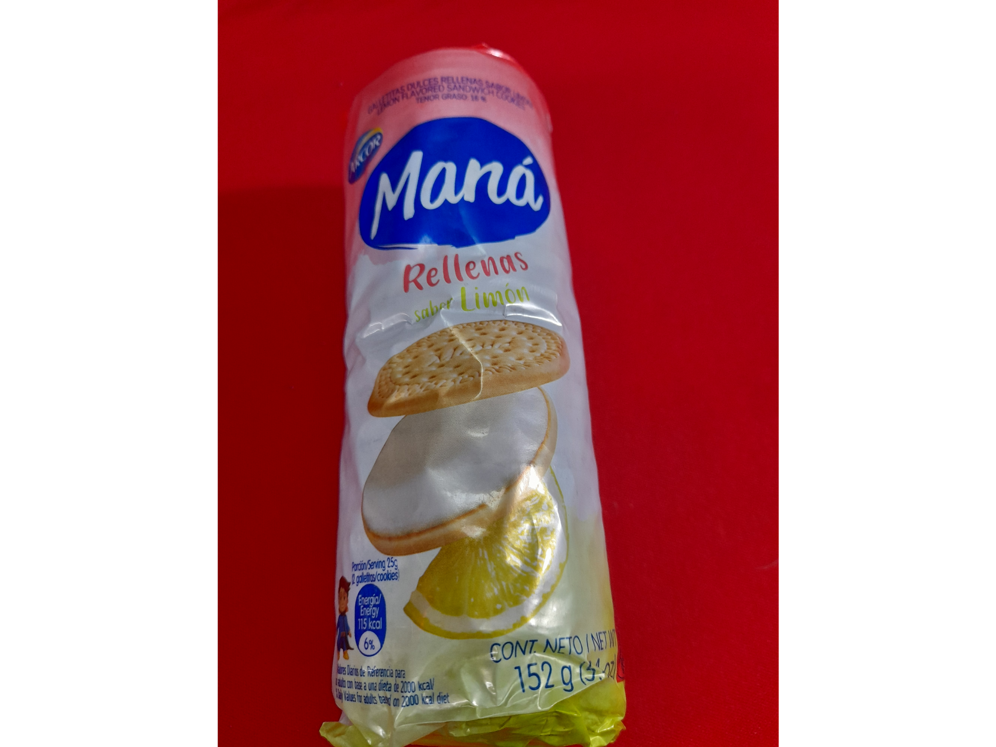 Maná rellenas limon 152g