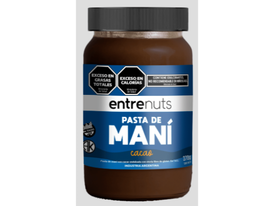 Pasta de mani Entrenuts con cacao 370 gr