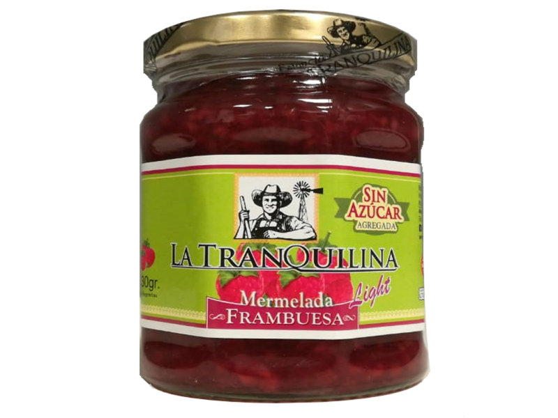 Mermelada La Tranquilina con stevia frambuesa 330 gr