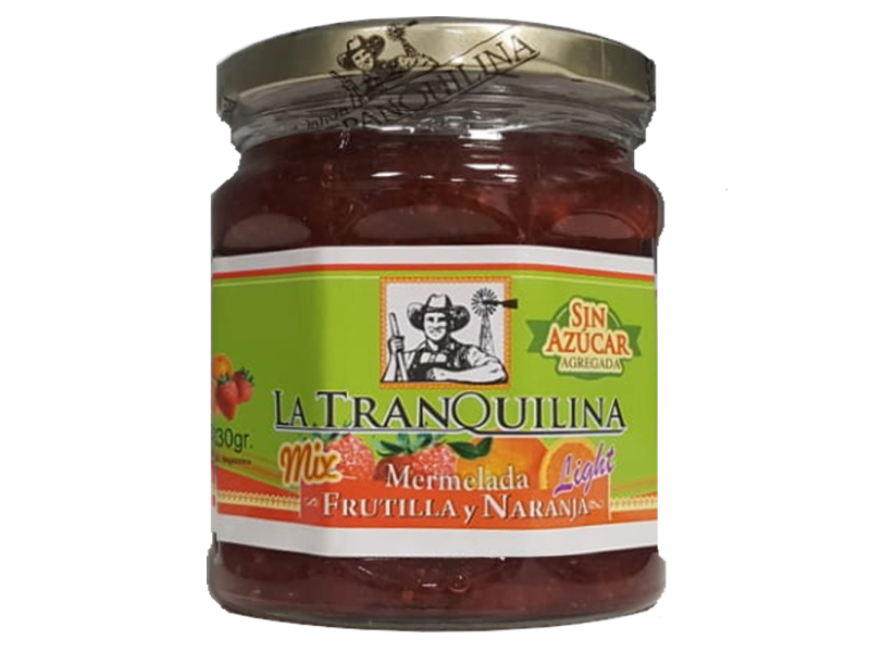 Mermelada La Tranquilina con stevia frutilla y naranja 330 gr