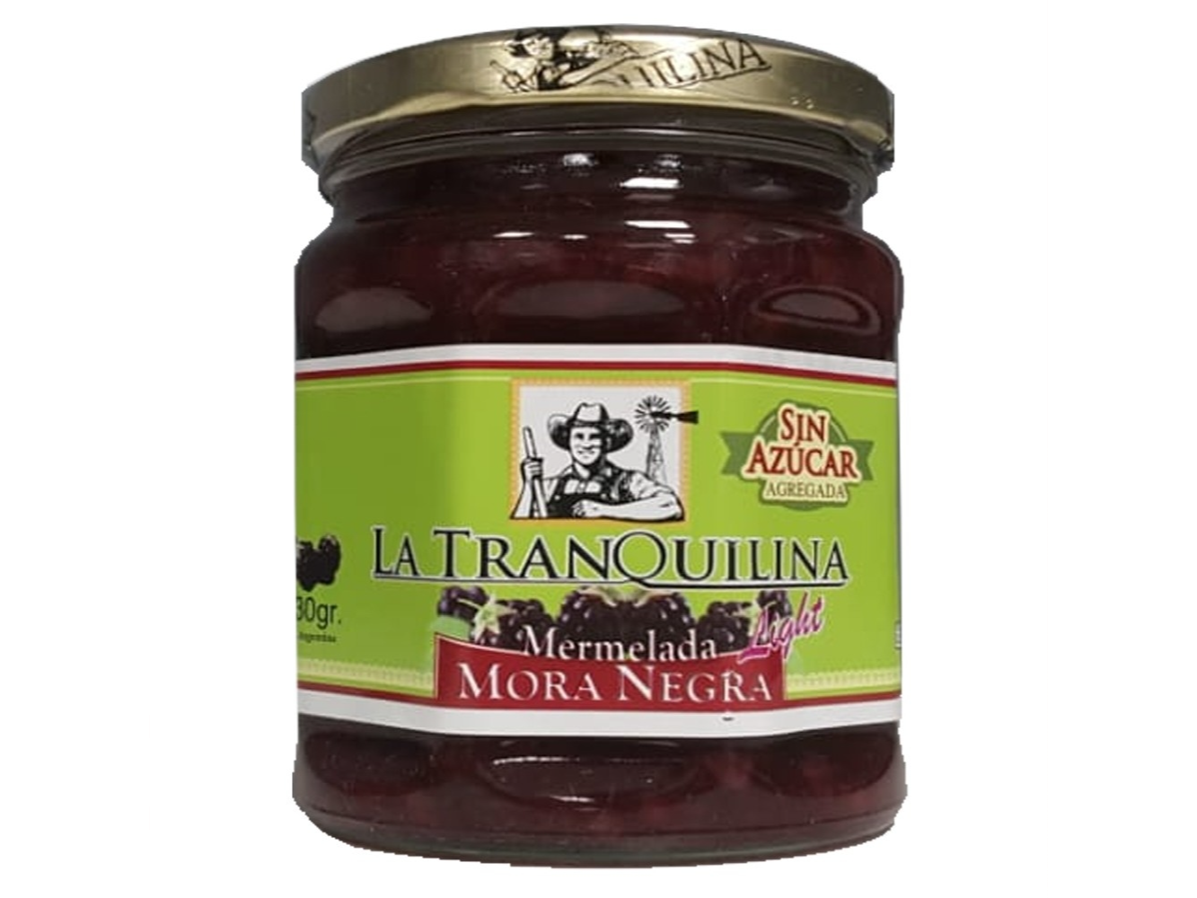 Mermelada La Tranquilina con stevia mora negra 330 gr