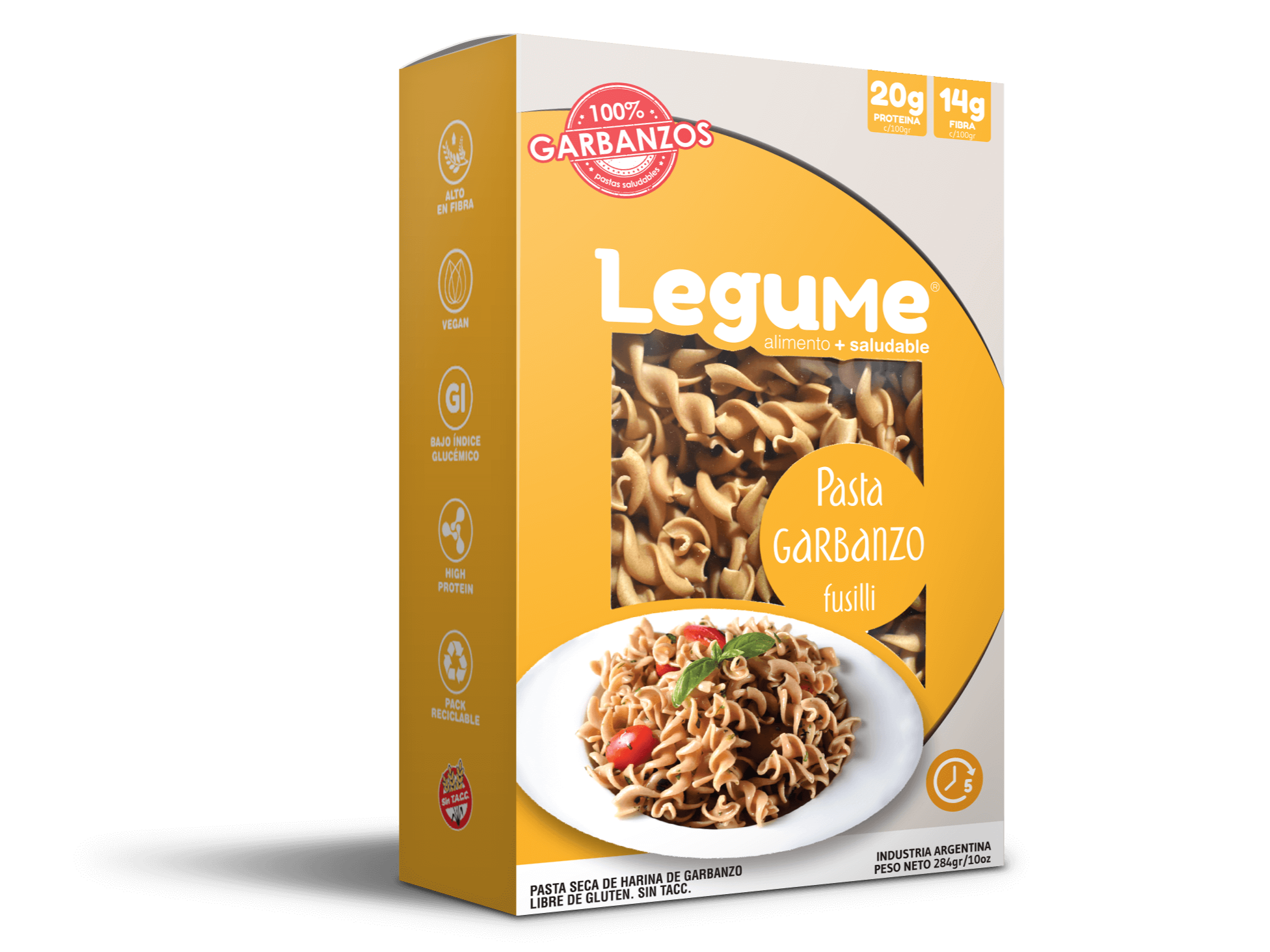 Fusili Legume Garbanzos 284 gr