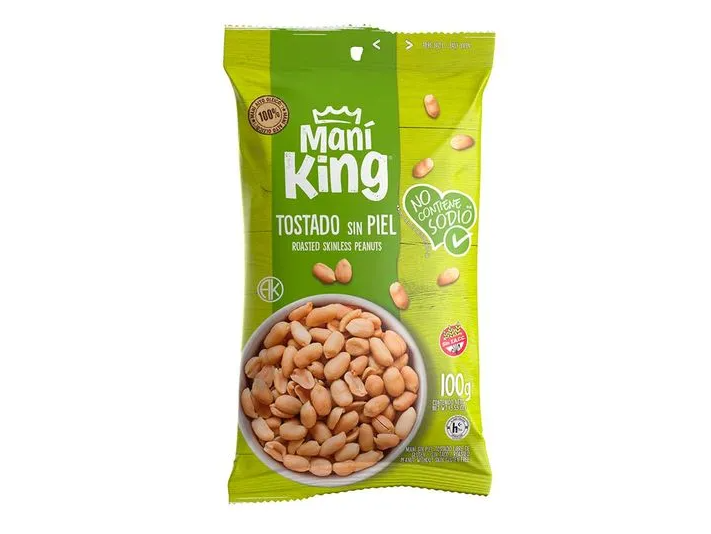 Maní tostado Mani King sin sal 100 gr