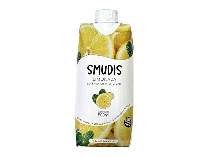 Jugo liquido Smudis limonada, menta y jengibre 500 ml