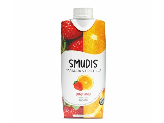 Jugo liquido Smudis naranja y frutilla