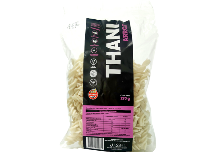 Tirabuzon Thani harina de arroz clasico 270 gr