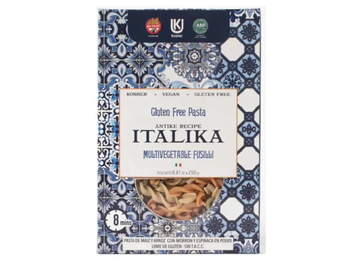 Fusili Italika sin gluten multivegetales 250 gr