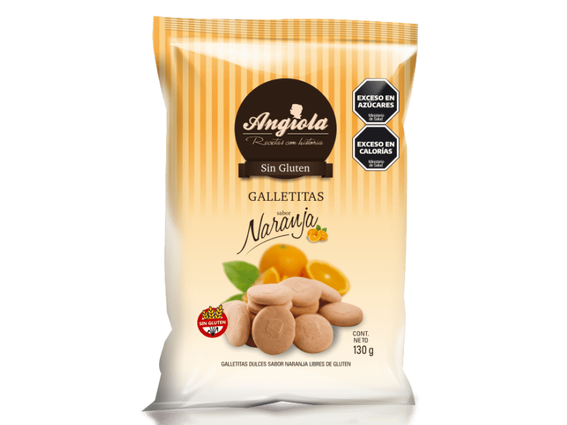 Galletas Angiola Naranja sin gluten 130 gr