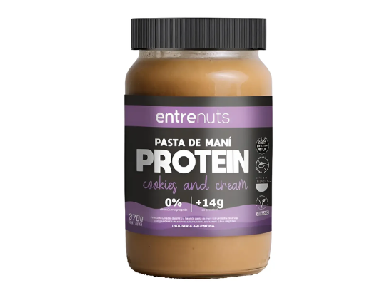 Pasta de mani Entrenuts protein cookies and cream 370 gr