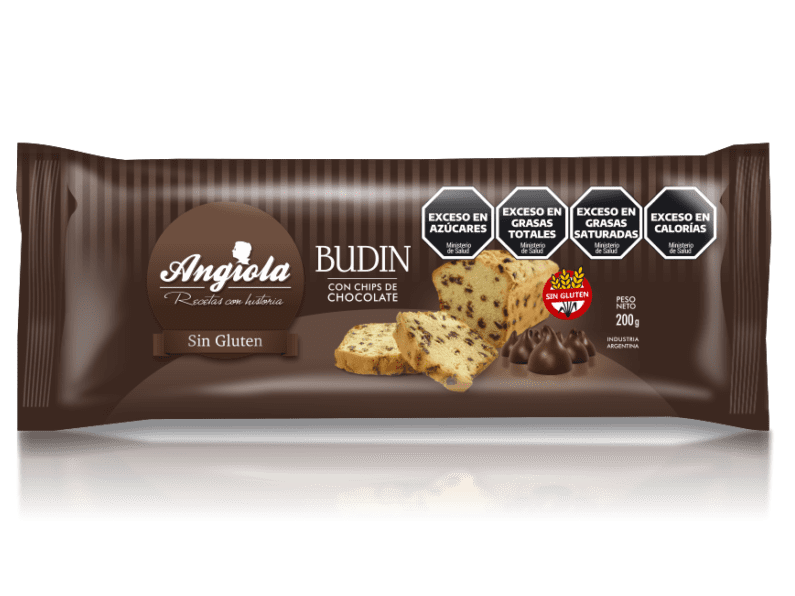 Budin Angiola chip de chocolate sin gluten 200 gr