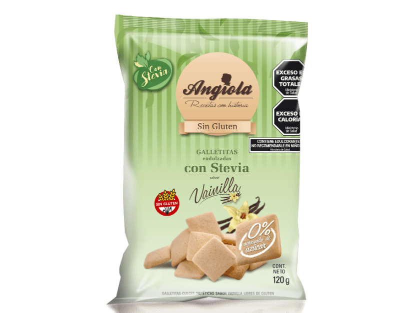 Galletas Angiola vainilla sin azúcar sin gluten 120 gr