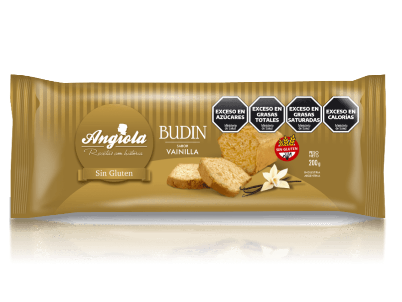 Budin Angiola vainilla sin gluten 200 gr