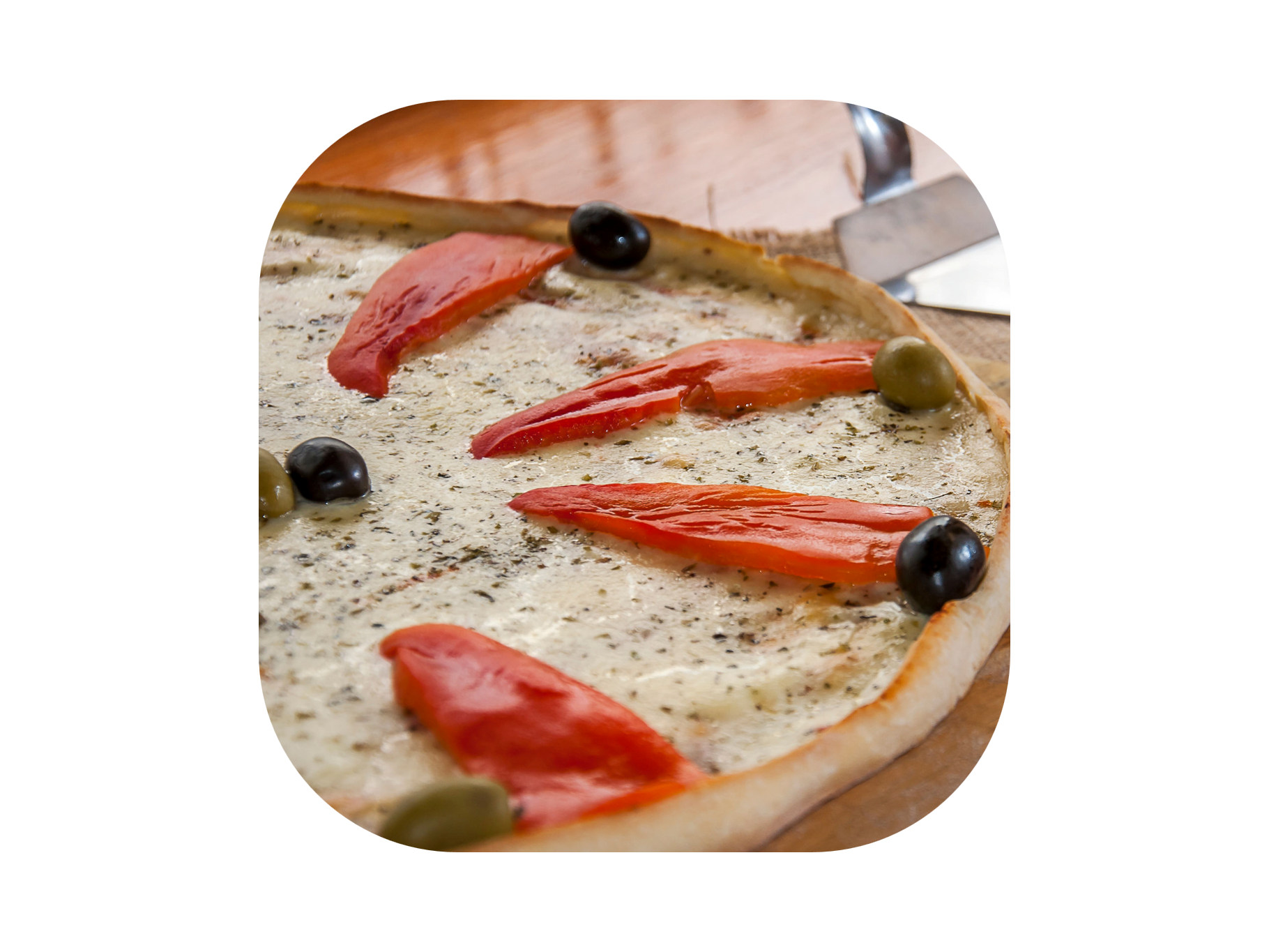 Pizza Muzzarela c/Morrones especial