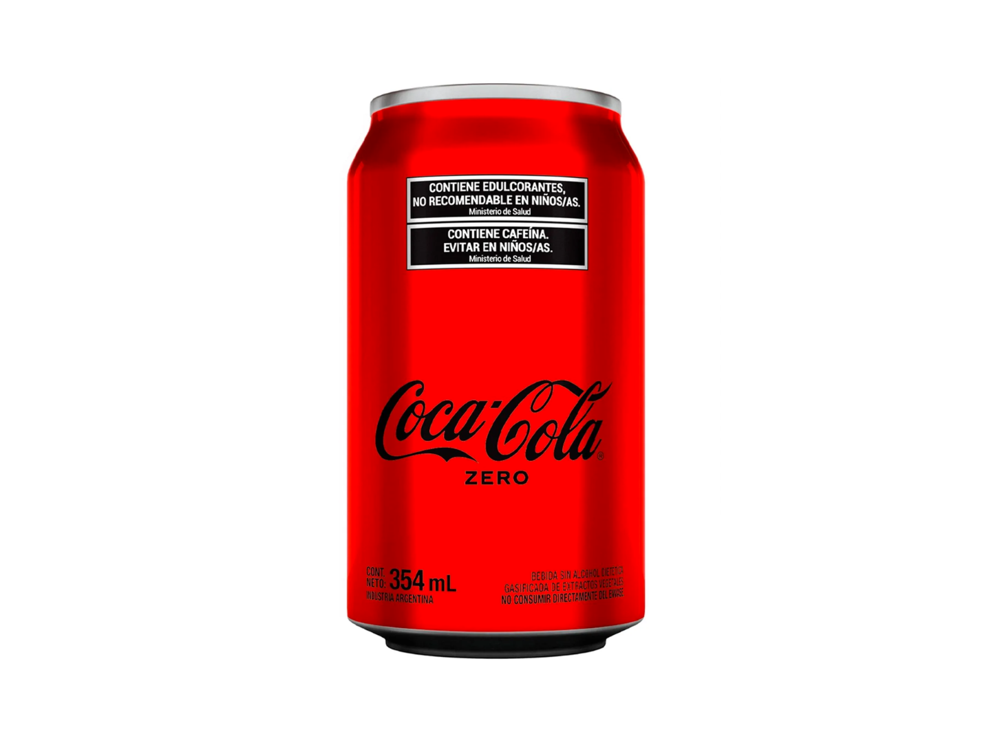 Lata Coca Cola Zero 354 ml.