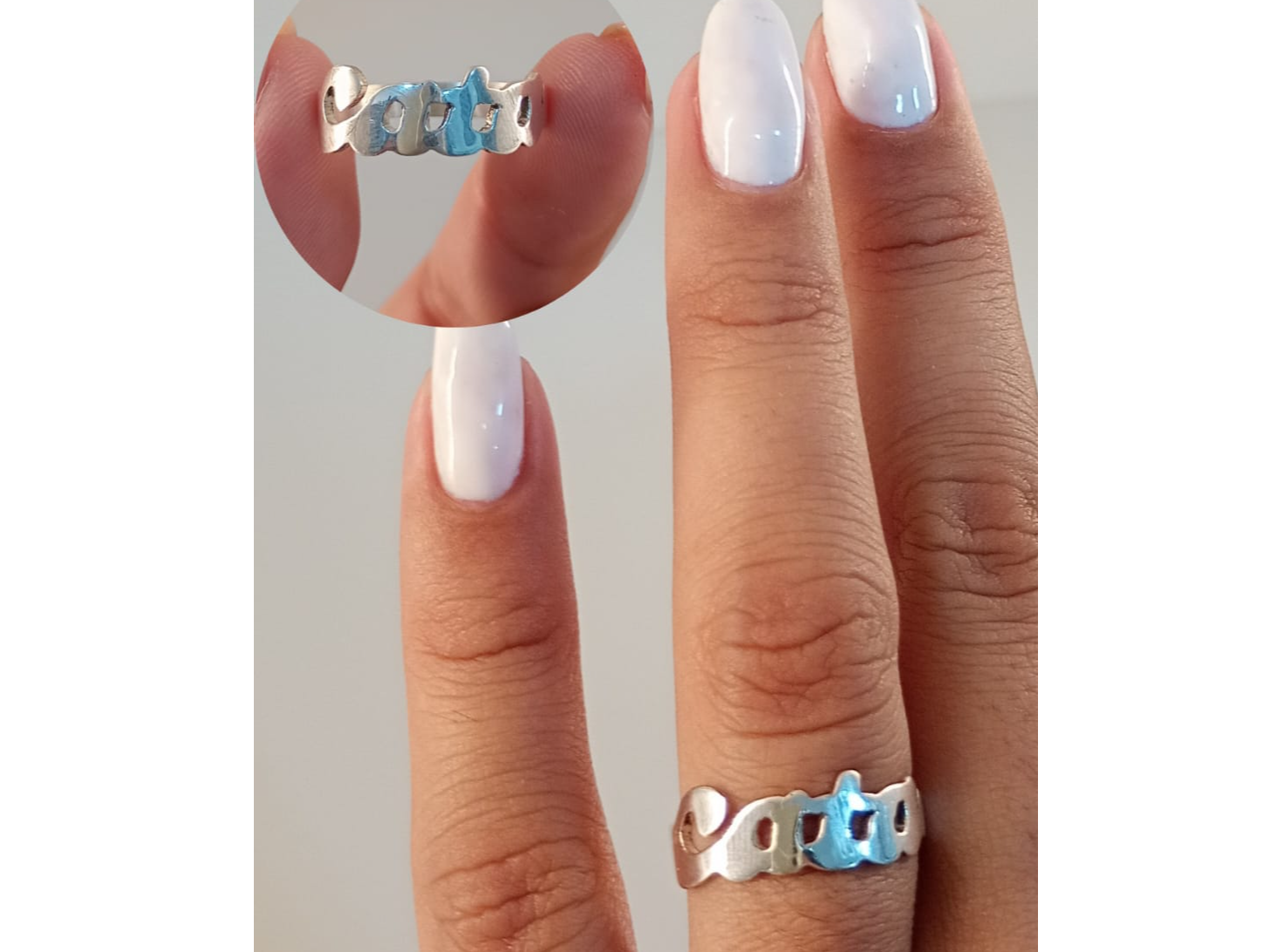 ANILLO CINTA FIRMA DE PLATA