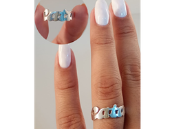 ANILLO CINTA FIRMA DE PLATA