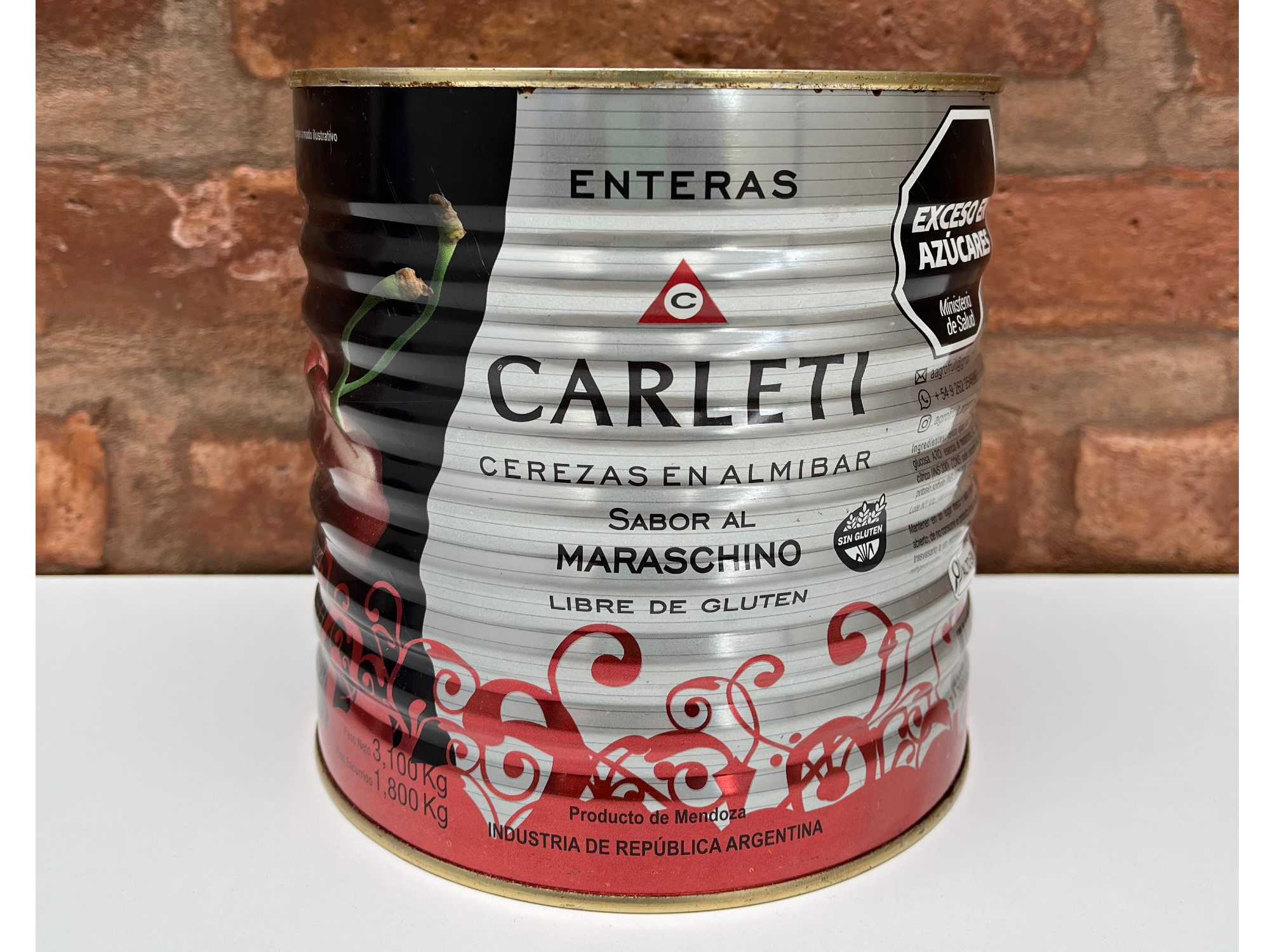 Cerezas en almíbar x3,1kg