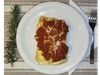 CANELONES DE RICOTA Y ESPINACA CON SALSA BECHAMEL Y BOLOGNESA