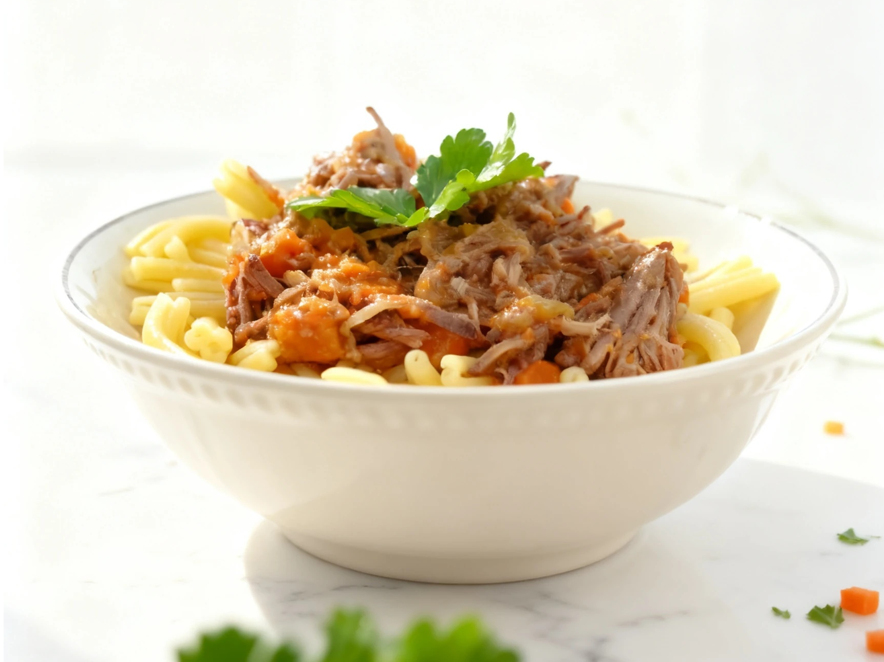 PASTA CASERECCE CON RAGÚ GENOVESE